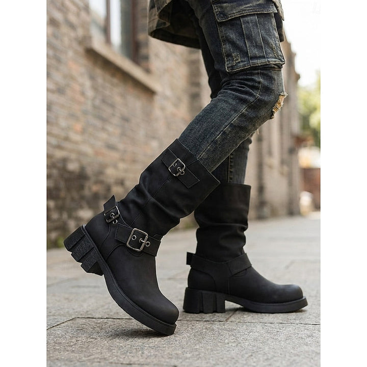 Klamra-detal średni-łydka buty motocyklowe