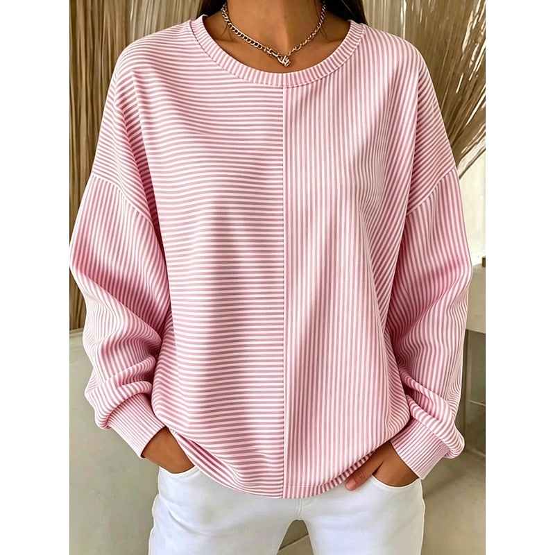 Swobodny w paski bluza