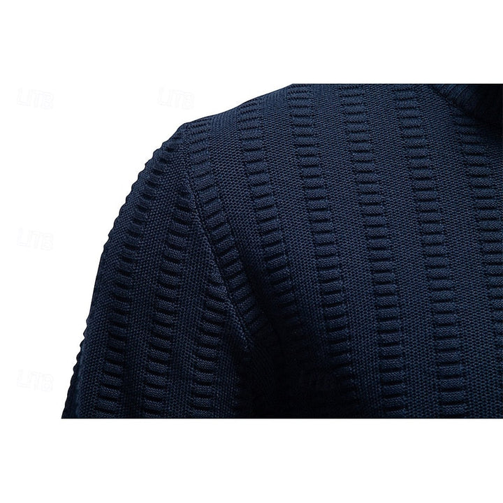 Fakturowany zamek 1/2 sweter