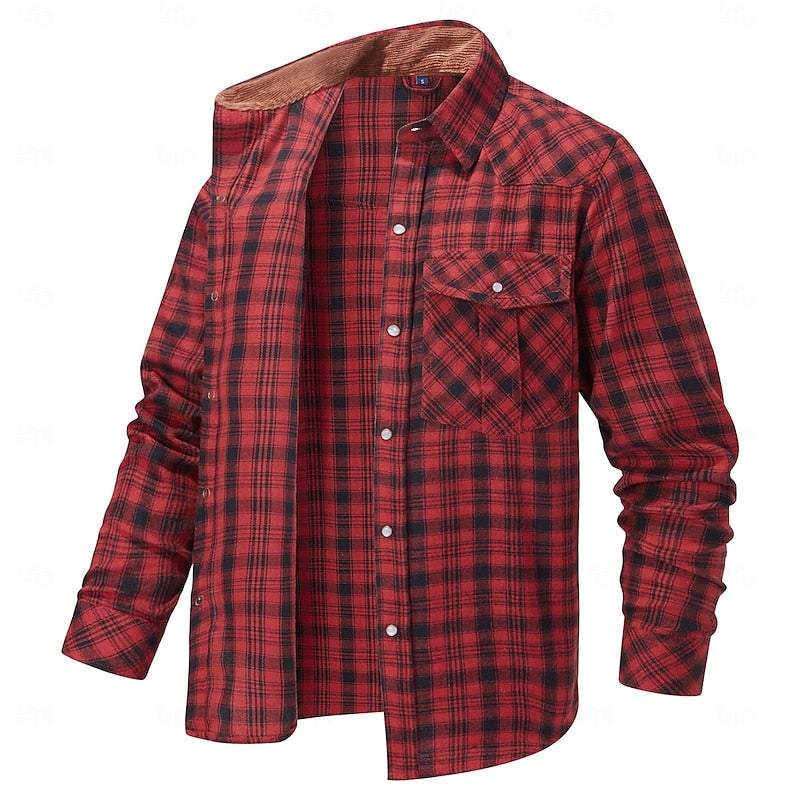 Solidny krata Overshirt