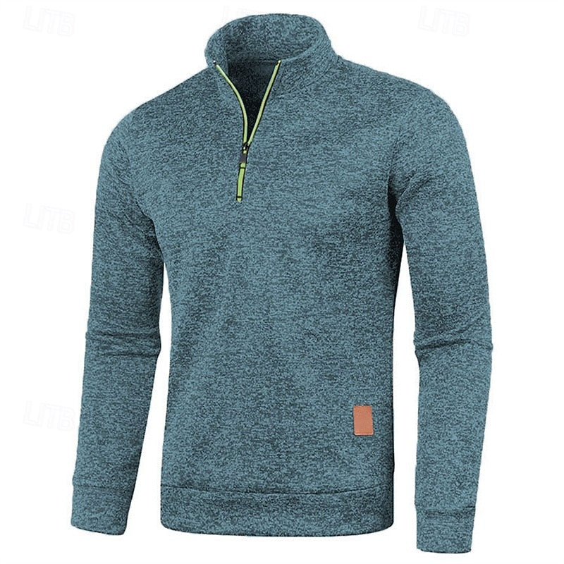 Zamek 1/4 fakturowany sweter sweter