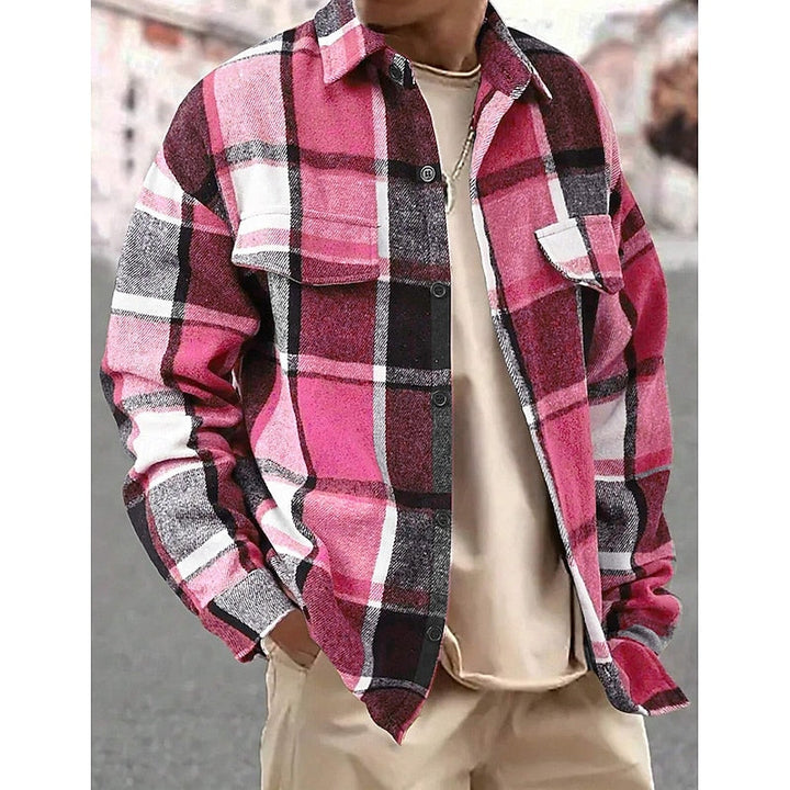 Solidny krata Overshirt