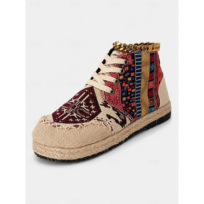 Boho wzorzysty wysokie sneakersy