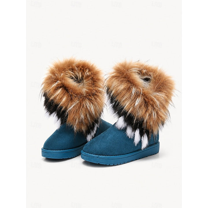 Fluffy-Trimmed buty zimowe