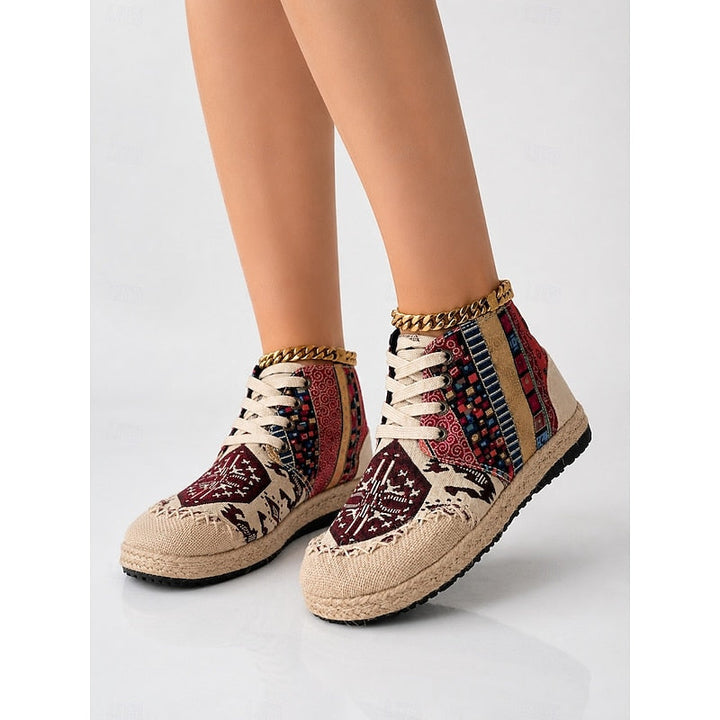 Boho wzorzysty wysokie sneakersy