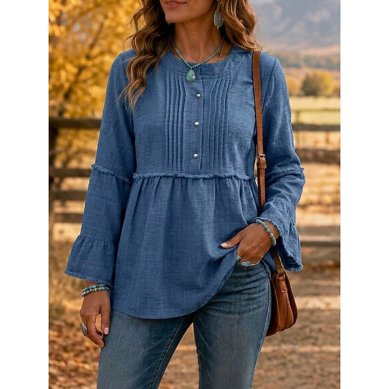 Z zaszewkami peplum bluzka