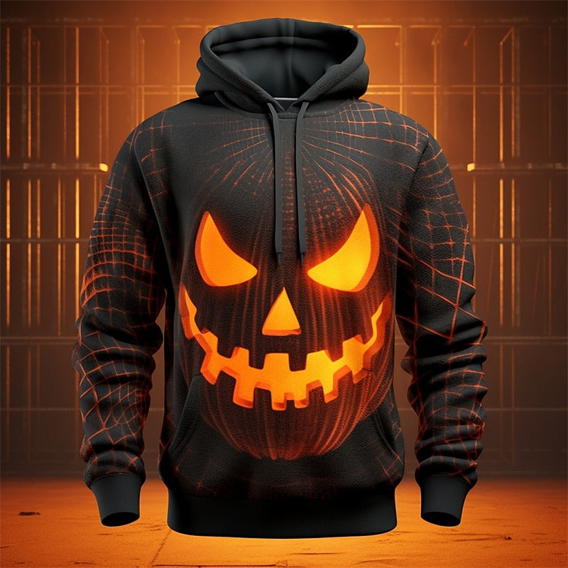 Halloween graficzny bluza z kapturem