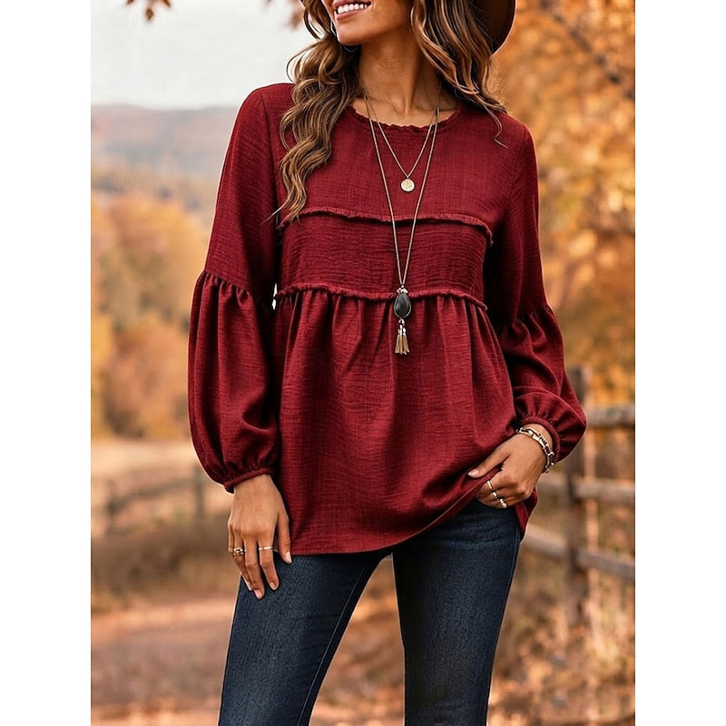 Swobodny peplum bluzka