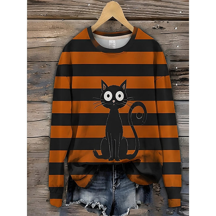 Playful Halloween w paski bluza