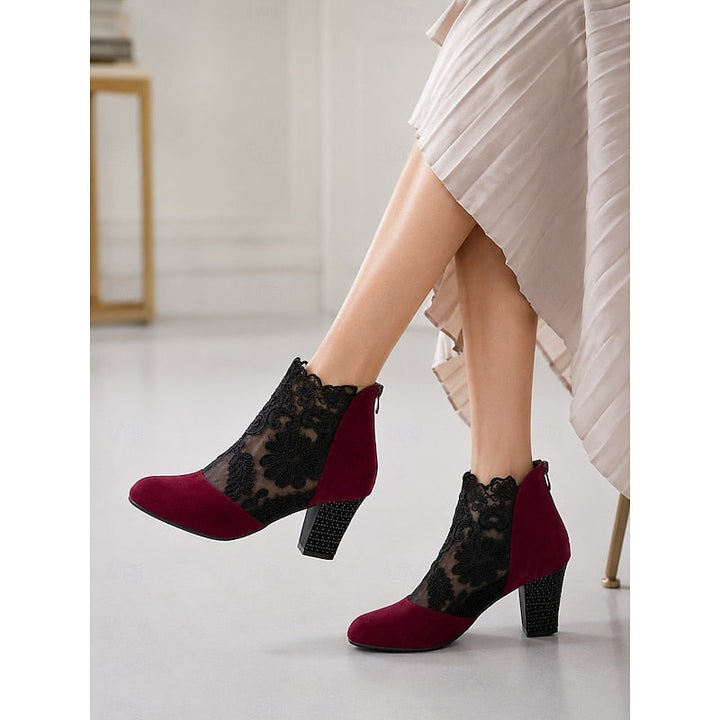 Koronka-akcent Heeled botki