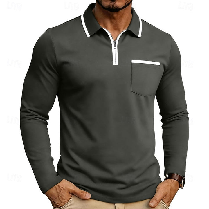 Elegancki zamek 1/4 koszulka polo