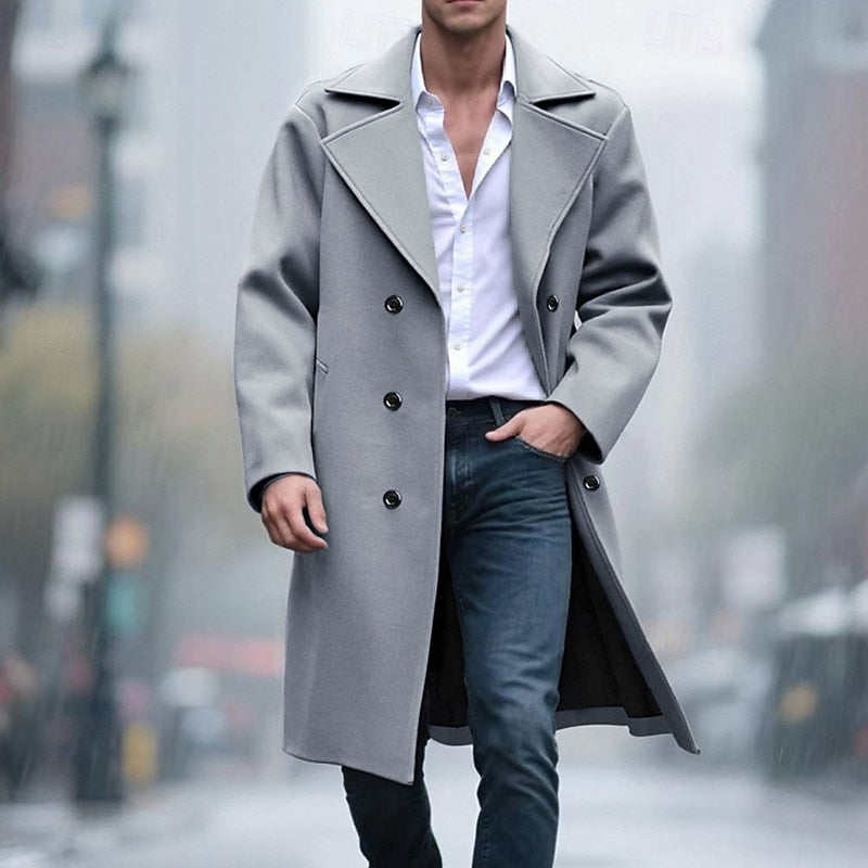 Dopasowany długi Overcoat