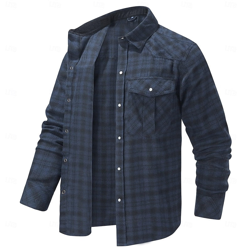 Solidny krata Overshirt