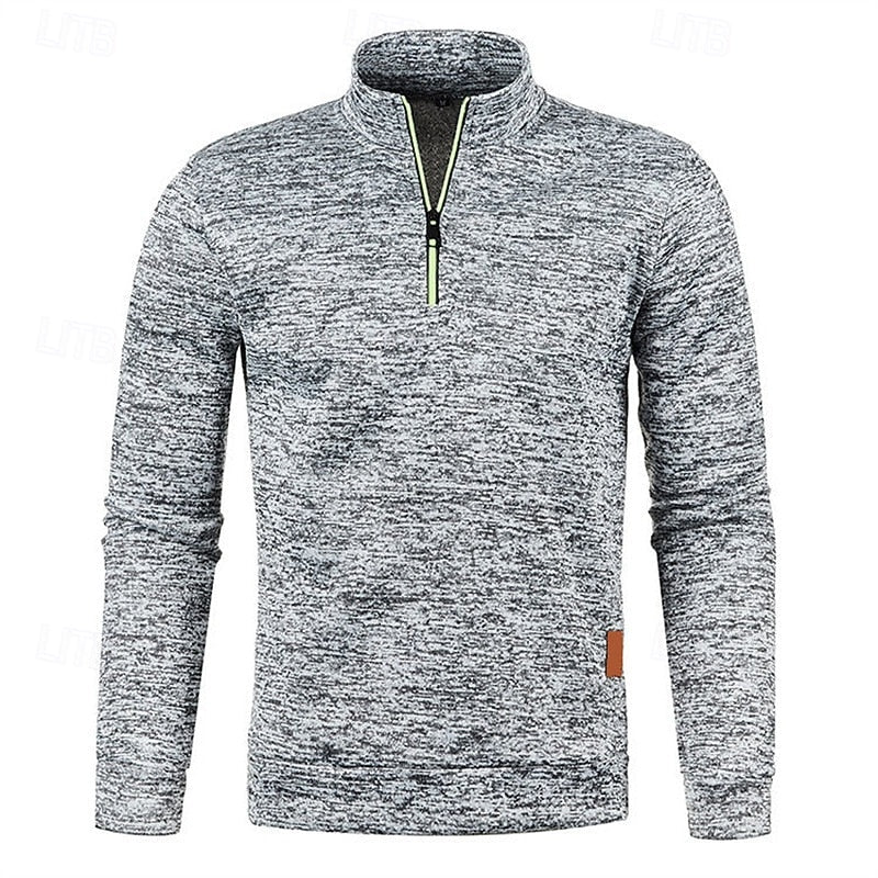 Zamek 1/4 fakturowany sweter sweter