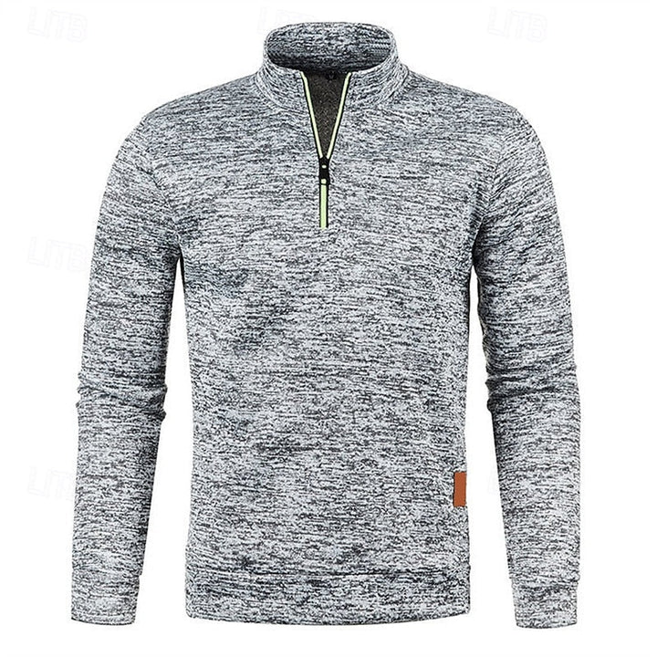 Zamek 1/4 fakturowany sweter sweter
