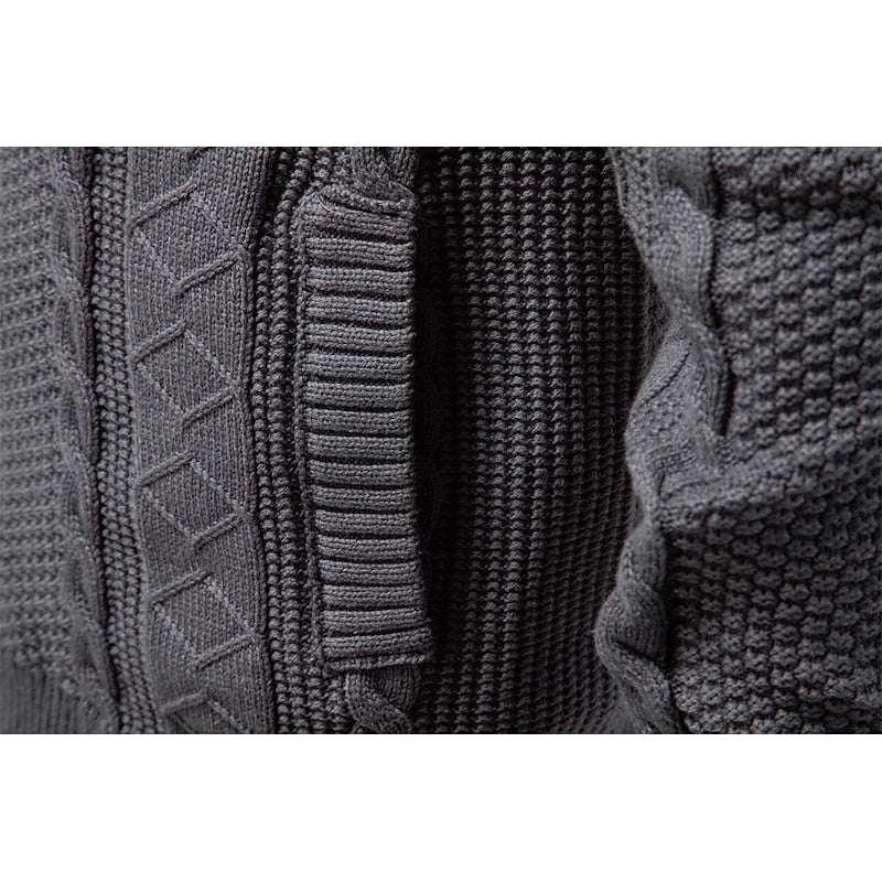 Fakturowany Zip-Up kardigan