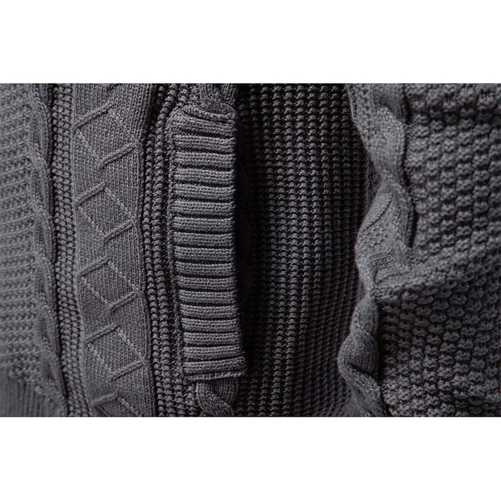 Fakturowany Zip-Up kardigan