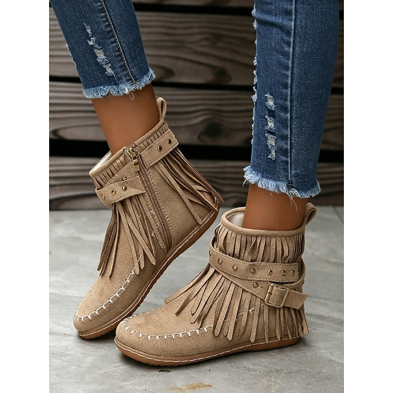 Fringe Moccasin botki