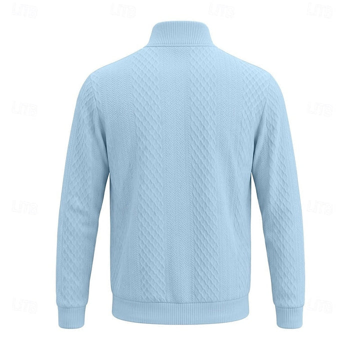 Fakturowany zamek 1/4 sweter