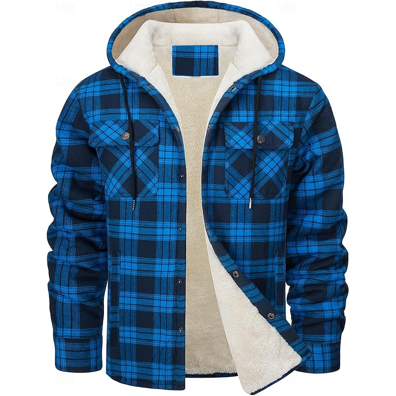 Z kapturem Check Overshirt