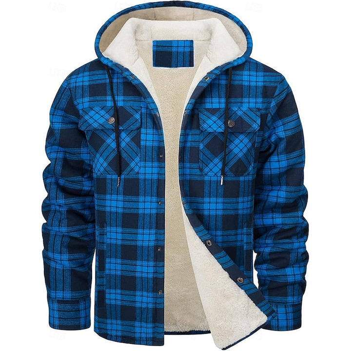 Z kapturem Check Overshirt