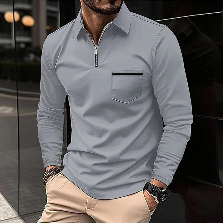 Elegancki zamek 1/4 koszulka polo
