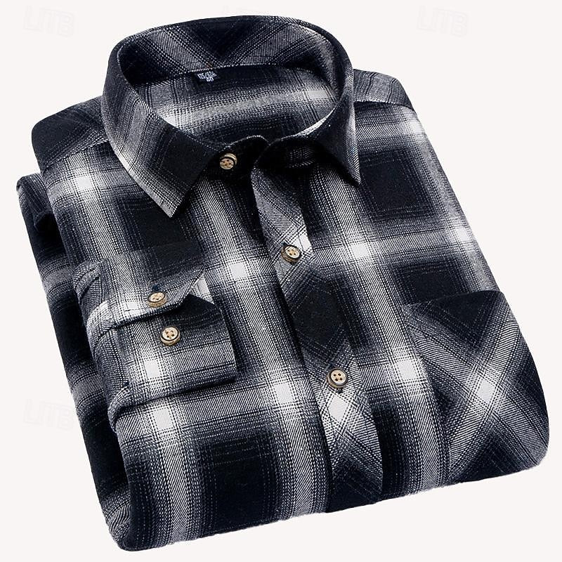 Klasyczny w kratę Overshirt