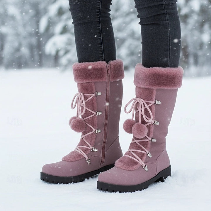 Przytulny sznurowane buty zimowe