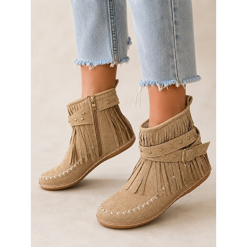 Fringe Moccasin botki