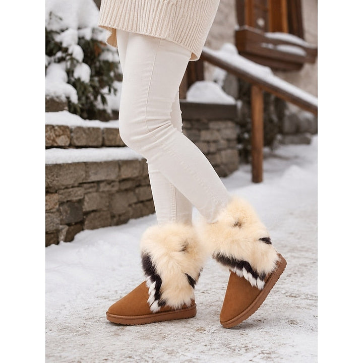 Fluffy-Trimmed buty zimowe