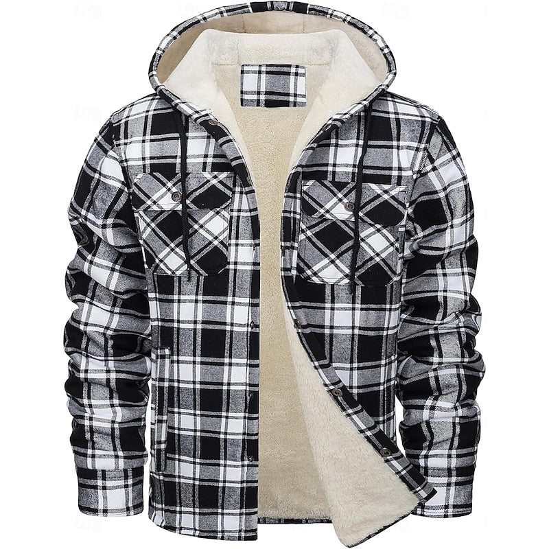 Z kapturem Check Overshirt